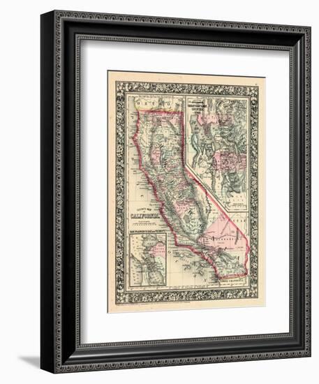 1864, United States, California, Utah, North America, California, Great Salt Lake Country-null-Framed Giclee Print