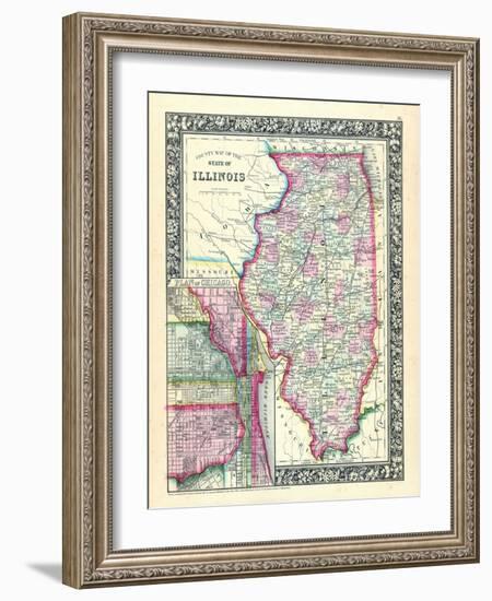 1864, United States, Illinois, North America, Illinois, Chicago-null-Framed Giclee Print