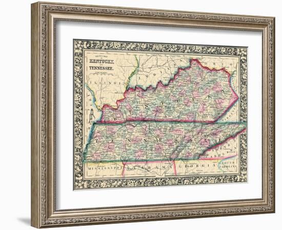 1864, United States, Kentucky, Tennessee, North America, Kentucky and Tennessee-null-Framed Giclee Print