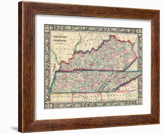 1864, United States, Kentucky, Tennessee, North America, Kentucky and Tennessee-null-Framed Giclee Print