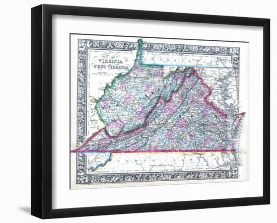 1864, Virginia and West Virginia Mitchell Plate, Virginia, United States-null-Framed Giclee Print