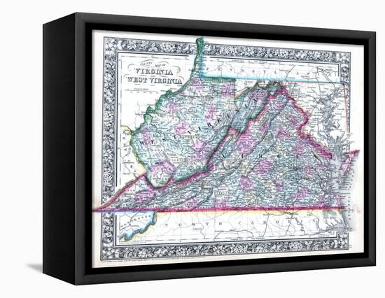 1864, Virginia and West Virginia Mitchell Plate, Virginia, United States-null-Framed Premier Image Canvas