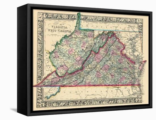 1864, Virginia and West Virginia Mitchell Plate, West Virginia, United States-null-Framed Premier Image Canvas