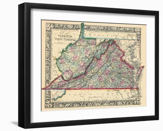 1864, Virginia and West Virginia Mitchell Plate, West Virginia, United States-null-Framed Giclee Print