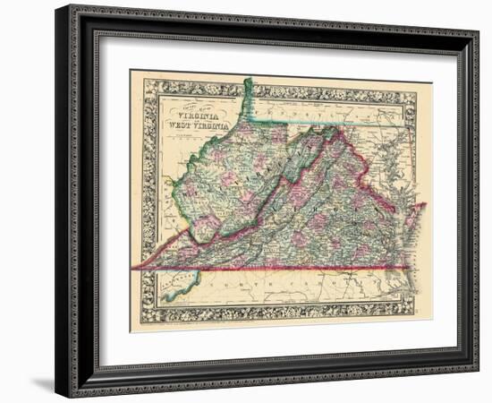 1864, Virginia and West Virginia Mitchell Plate, West Virginia, United States-null-Framed Giclee Print