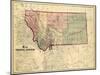 1865, Montana Wall Map, Montana, United States-null-Mounted Giclee Print