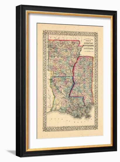 1867, Arkansas, Louisiana, Mississippi-null-Framed Giclee Print