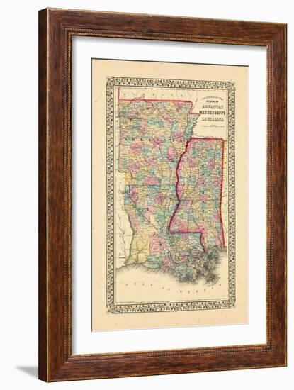 1867, Arkansas, Louisiana, Mississippi-null-Framed Giclee Print