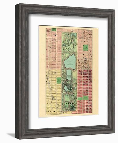 1867, New York City, Central Park Composite, New York, United States-null-Framed Giclee Print