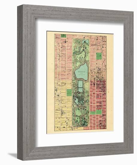 1867, New York City, Central Park Composite, New York, United States-null-Framed Giclee Print