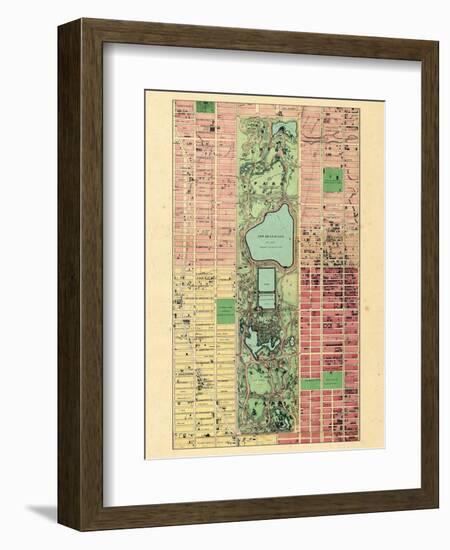 1867, New York City, Central Park Composite, New York, United States--Framed Giclee Print