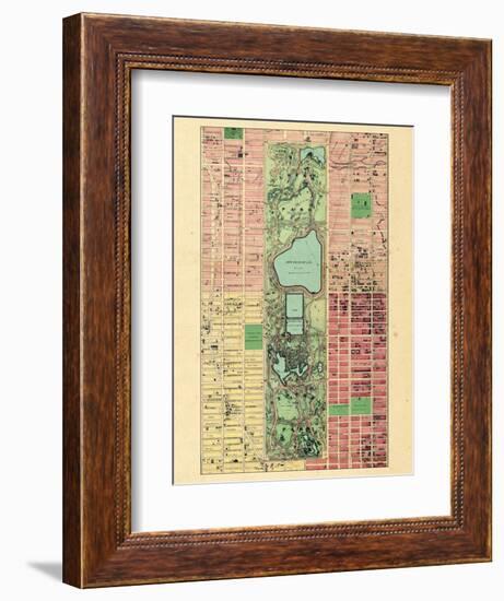 1867, New York City, Central Park Composite, New York, United States-null-Framed Giclee Print