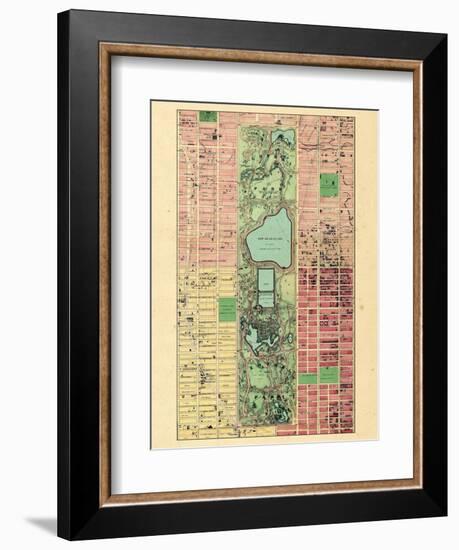 1867, New York City, Central Park Composite, New York, United States-null-Framed Giclee Print