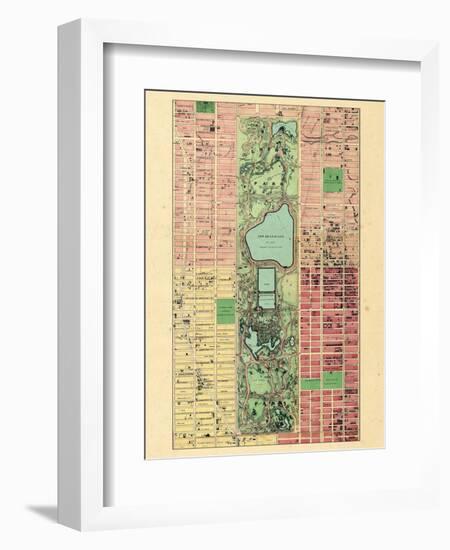 1867, New York City, Central Park Composite, New York, United States--Framed Giclee Print