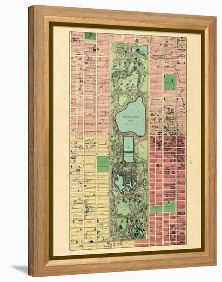 1867, New York City, Central Park Composite, New York, United States-null-Framed Premier Image Canvas