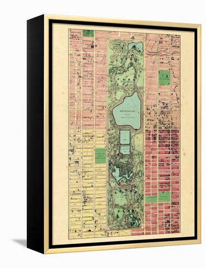 1867, New York City, Central Park Composite, New York, United States-null-Framed Premier Image Canvas