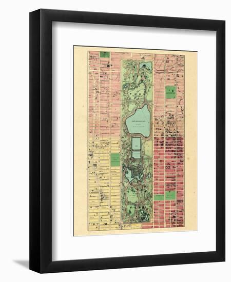 1867, New York City, Central Park Composite, New York, United States-null-Framed Premium Giclee Print