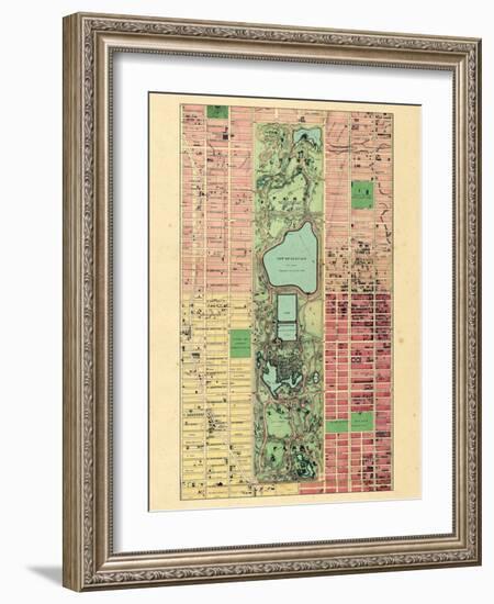 1867, New York City, Central Park Composite, New York, United States-null-Framed Giclee Print