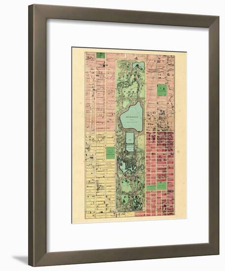 1867, New York City, Central Park Composite, New York, United States-null-Framed Giclee Print