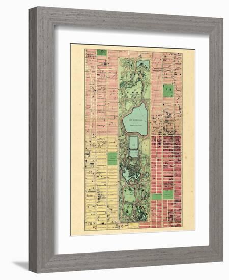 1867, New York City, Central Park Composite, New York, United States-null-Framed Giclee Print