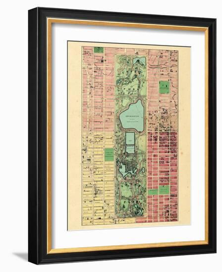 1867, New York City, Central Park Composite, New York, United States-null-Framed Giclee Print