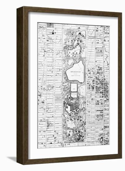 1867, New York City, Central Park Composite, New York, United States-null-Framed Giclee Print