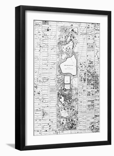 1867, New York City, Central Park Composite, New York, United States-null-Framed Giclee Print