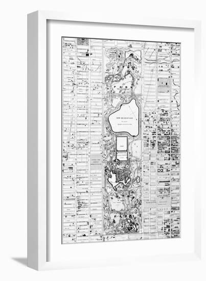 1867, New York City, Central Park Composite, New York, United States-null-Framed Giclee Print