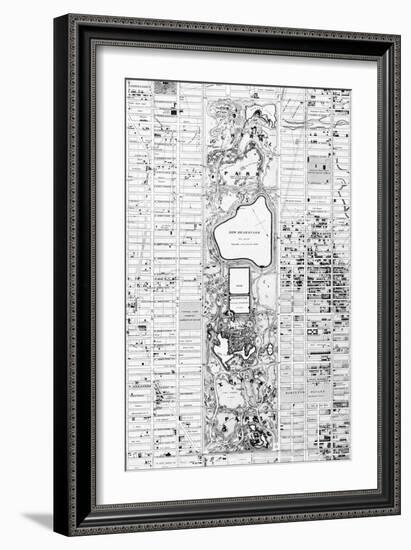 1867, New York City, Central Park Composite, New York, United States-null-Framed Giclee Print