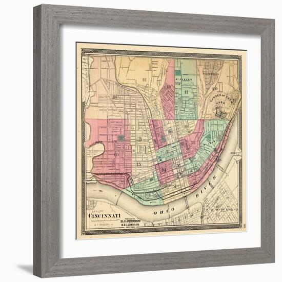 1868, Cincinnati, Ohio, United States-null-Framed Giclee Print