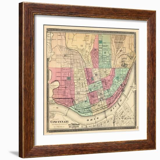 1868, Cincinnati, Ohio, United States-null-Framed Giclee Print