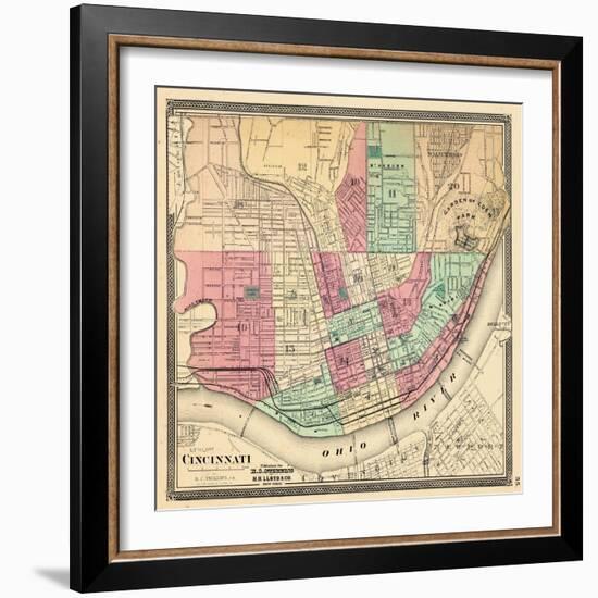 1868, Cincinnati, Ohio, United States-null-Framed Giclee Print