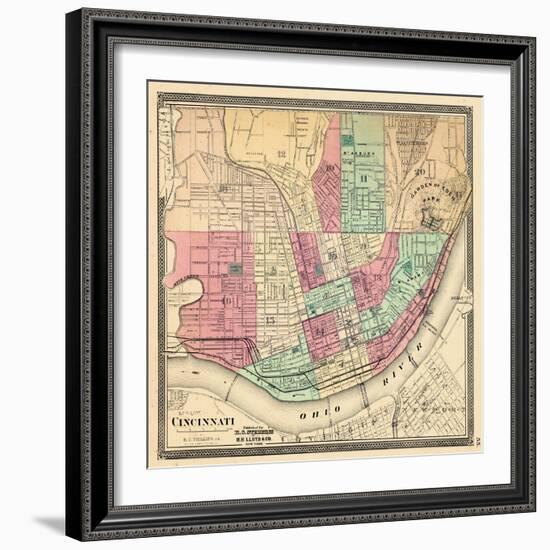 1868, Cincinnati, Ohio, United States-null-Framed Giclee Print