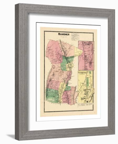 1868, Hamden, Mount Carmel, Centerville, Connecticut, United States-null-Framed Giclee Print