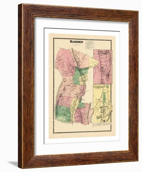 1868, Hamden, Mount Carmel, Centerville, Connecticut, United States-null-Framed Giclee Print