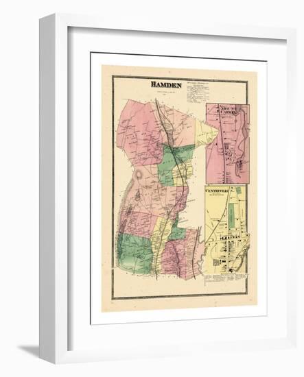 1868, Hamden, Mount Carmel, Centerville, Connecticut, United States-null-Framed Giclee Print