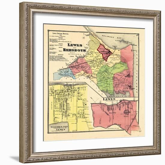 1868, Lewes And Rehoboth, Lewes, Delaware, United States-null-Framed Giclee Print