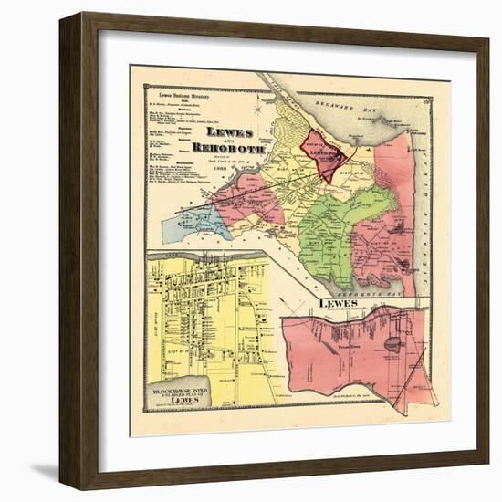 1868, Lewes And Rehoboth, Lewes, Delaware, United States-null-Framed Giclee Print