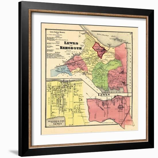 1868, Lewes And Rehoboth, Lewes, Delaware, United States-null-Framed Giclee Print