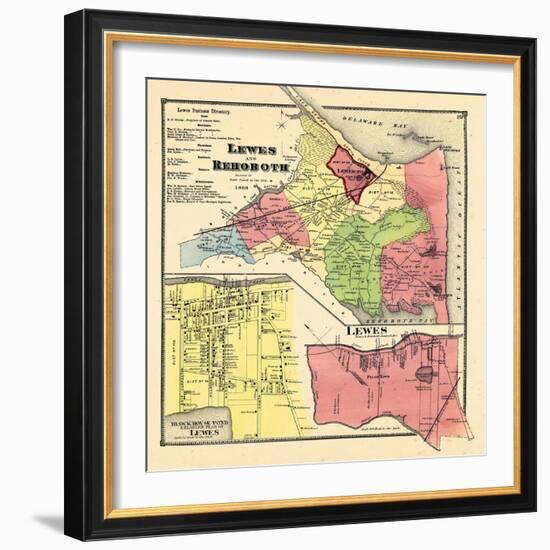 1868, Lewes And Rehoboth, Lewes, Delaware, United States-null-Framed Giclee Print