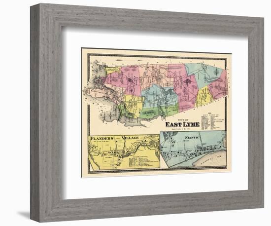 1868, Lyme East Town, Flander Village, Niantic, Connecticut, United States-null-Framed Giclee Print