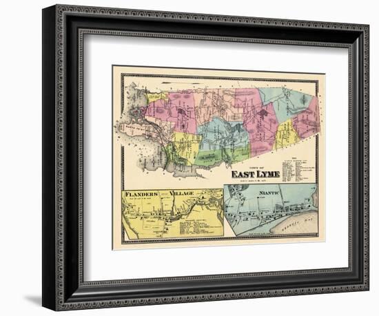 1868, Lyme East Town, Flander Village, Niantic, Connecticut, United States-null-Framed Giclee Print