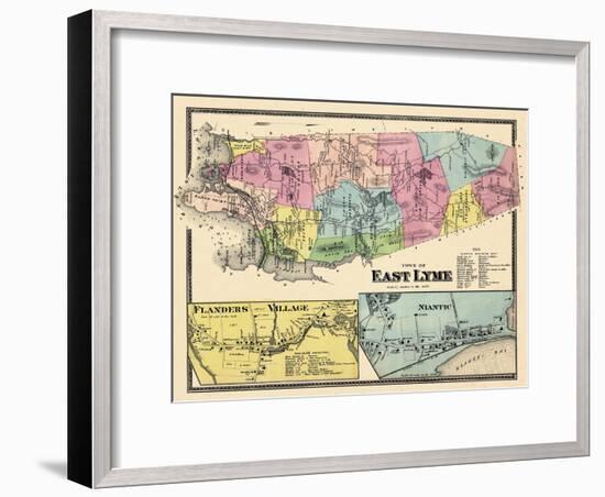 1868, Lyme East Town, Flander Village, Niantic, Connecticut, United States-null-Framed Giclee Print