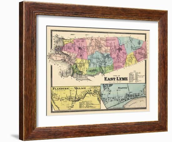 1868, Lyme East Town, Flander Village, Niantic, Connecticut, United States-null-Framed Giclee Print