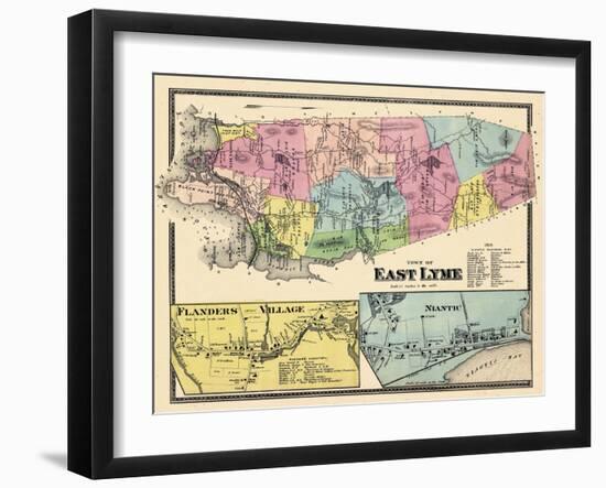 1868, Lyme East Town, Flander Village, Niantic, Connecticut, United States-null-Framed Giclee Print