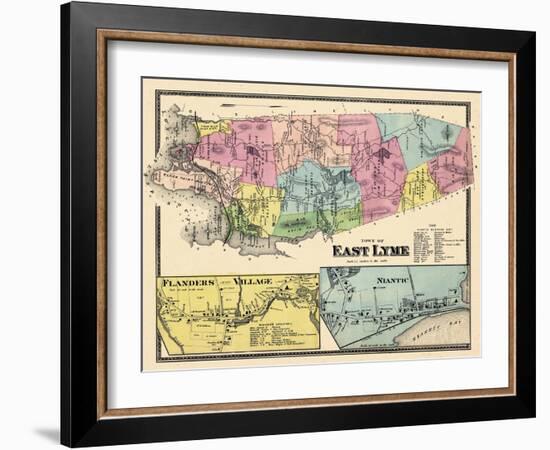 1868, Lyme East Town, Flander Village, Niantic, Connecticut, United States-null-Framed Giclee Print