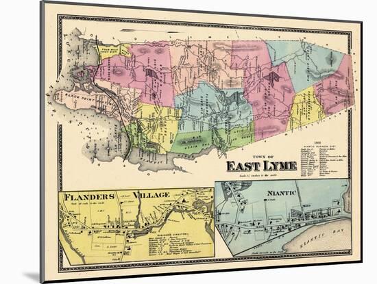 1868, Lyme East Town, Flander Village, Niantic, Connecticut, United States-null-Mounted Giclee Print