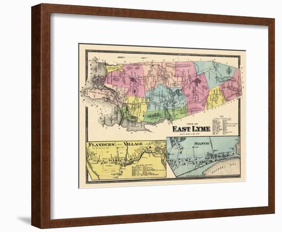 1868, Lyme East Town, Flander Village, Niantic, Connecticut, United States-null-Framed Giclee Print