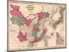 1868 Map of China and Japan, Showing Provincial Boundaries-null-Mounted Art Print