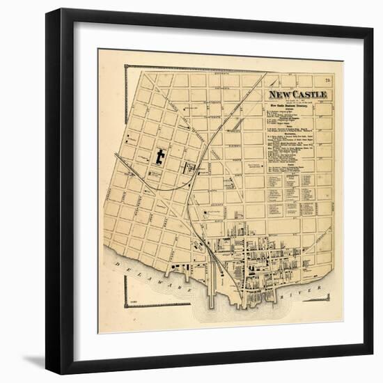 1868, New Castle, Delaware, United States-null-Framed Giclee Print